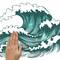 RoomMates Great Wave Peel & Stick Giant Wall Decals